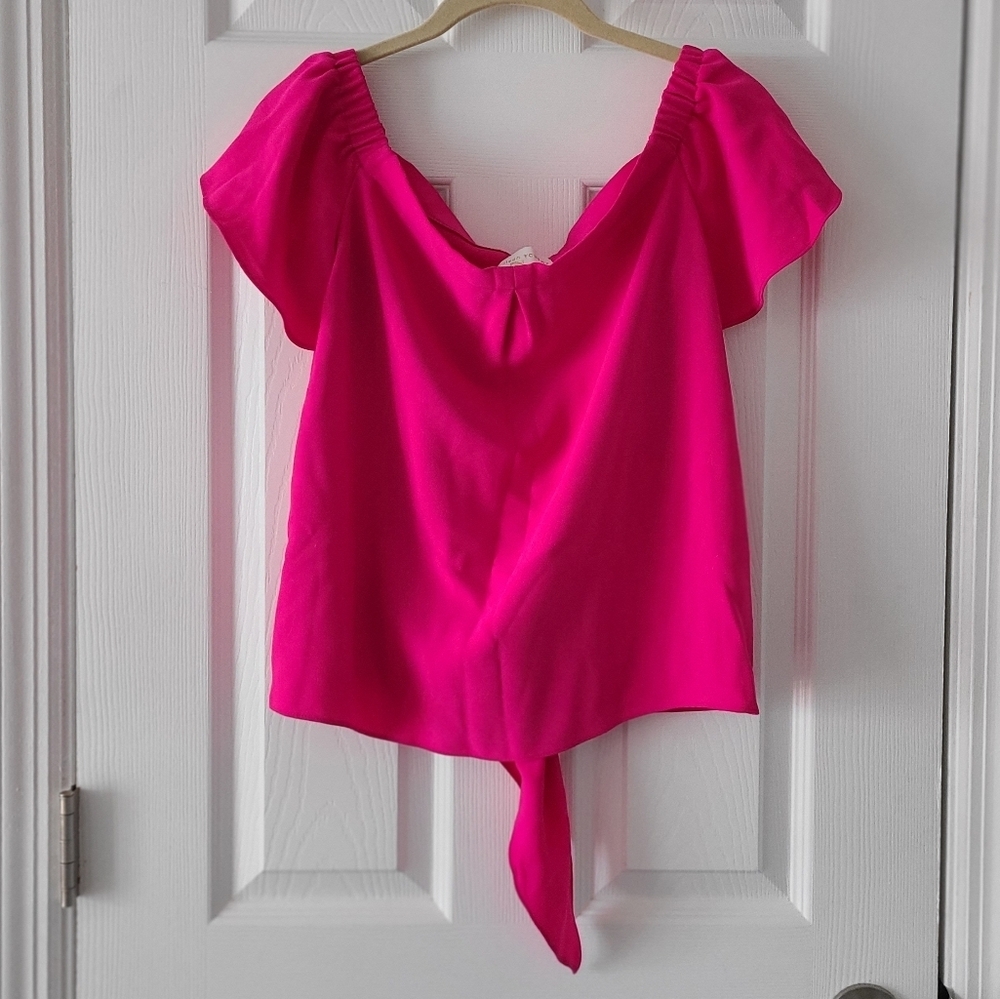Amanda Uprichard Tie Front Blouse - Picture 2 of 5